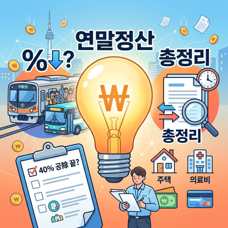 대중교통 40% 공제 끝? 연말정산에서 달라지는 내용 총정리