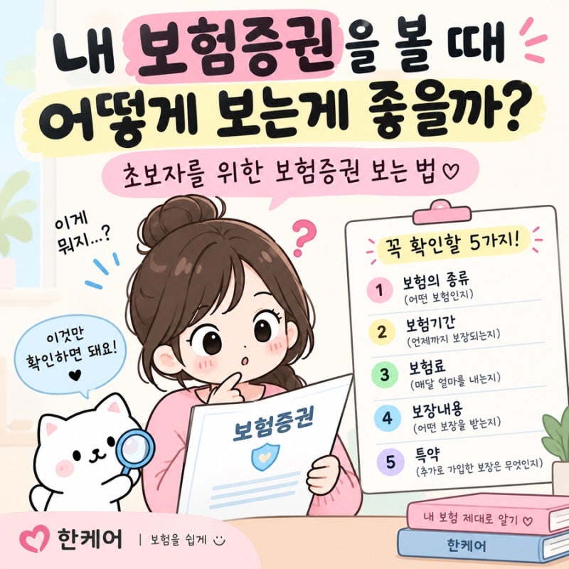 보험증권 어떻게 봐야할까?