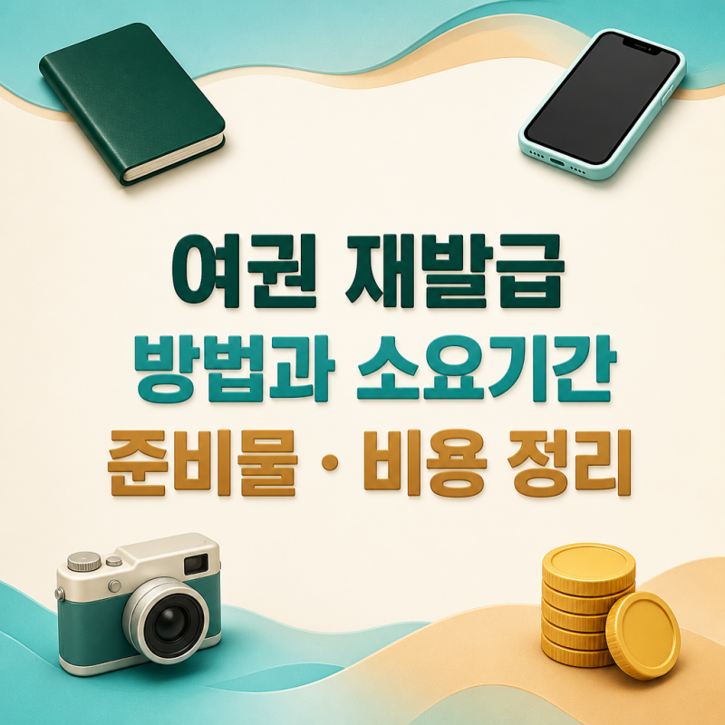 여권 재발급 방법과 소요기간, 준비물·비용·온라인 신청까지