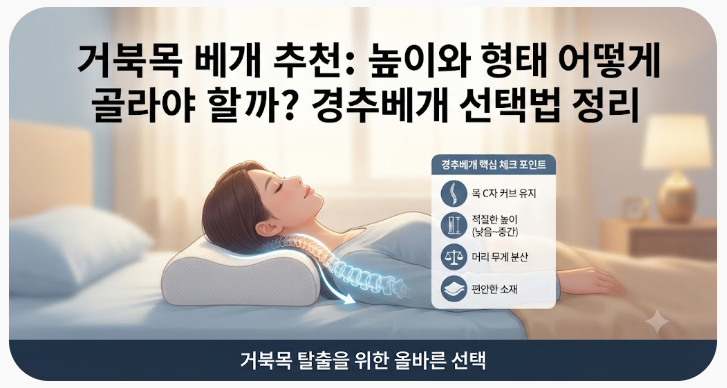 거북목 베개 추천 높이와 형태 어떻게 골라야 할까? 경추베개 선택법 정리