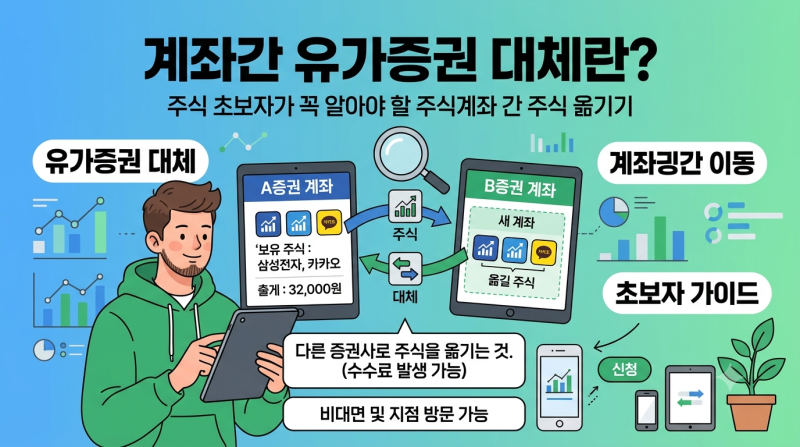 계좌간 유가증권 대체란? 주식 초보자가 꼭 알아야 할 주식계좌 간 주식 옮기기