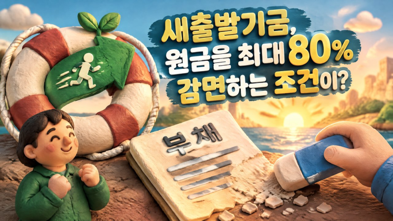 새출발기금, 원금을 최대 80% 감면하는 조건이?