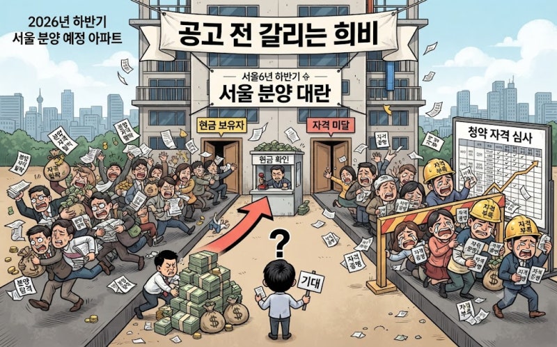 2026년 하반기 서울 분양 예정 아파트, 공고 전 기대보다 먼저 갈리는 현금과 자격