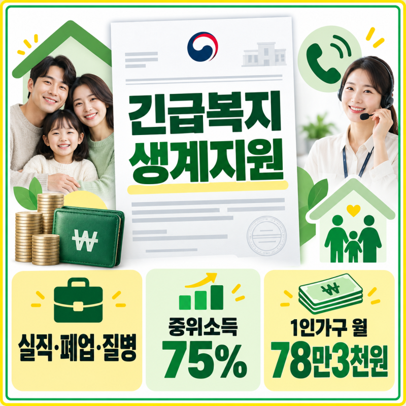 긴급생계지원금 대상 조건 및 신청방법