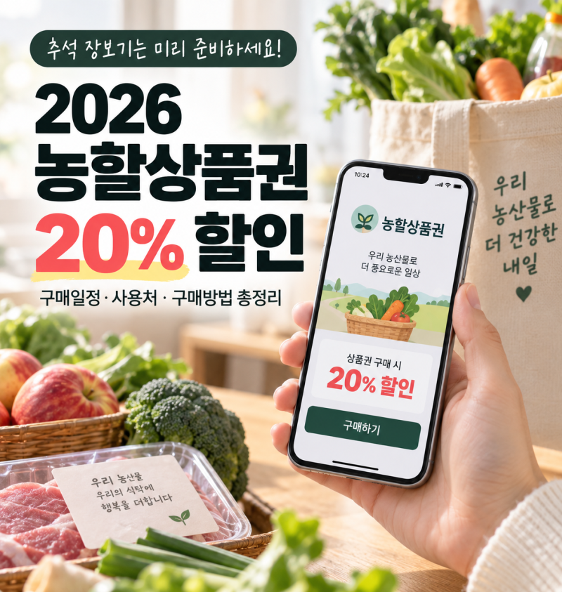 2026 농할상품권 9월 발행｜20% 할인 구매 방법·지역별 일정·사용처 총정리