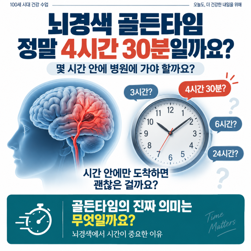 뇌경색 골든타임은 얼마나 될까요?｜막힌 뇌혈관을 빨리 뚫어야 하는 이유