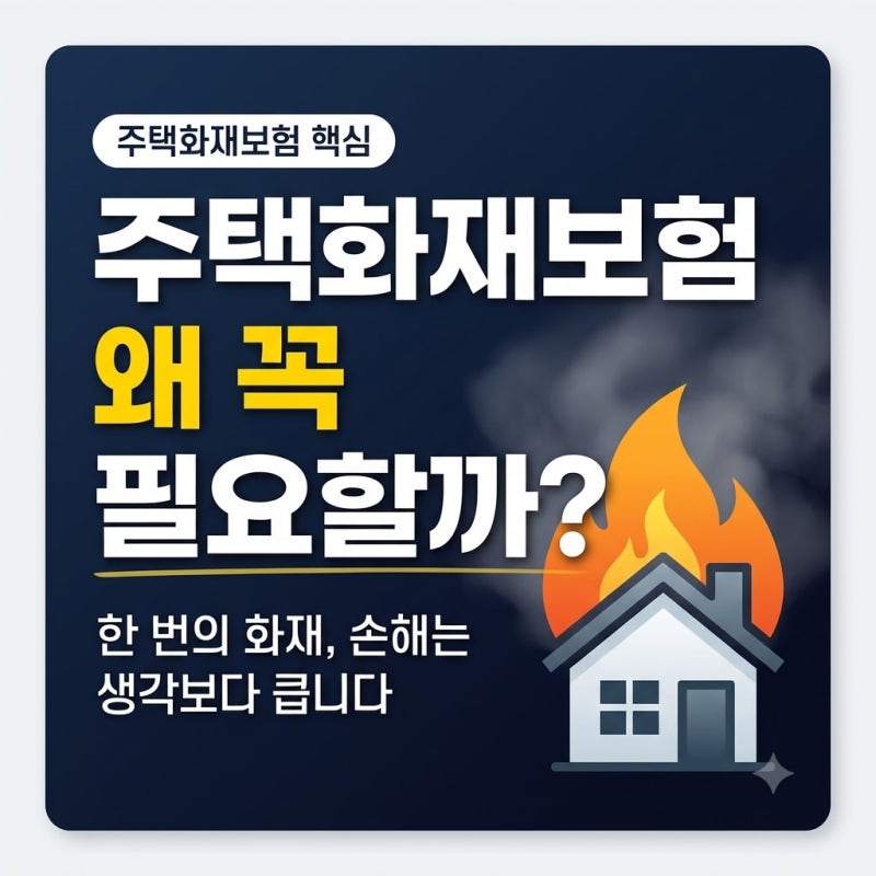 주택화재보험 최저보험료 1만원, 꼭 필요한 담보와 환급금까지