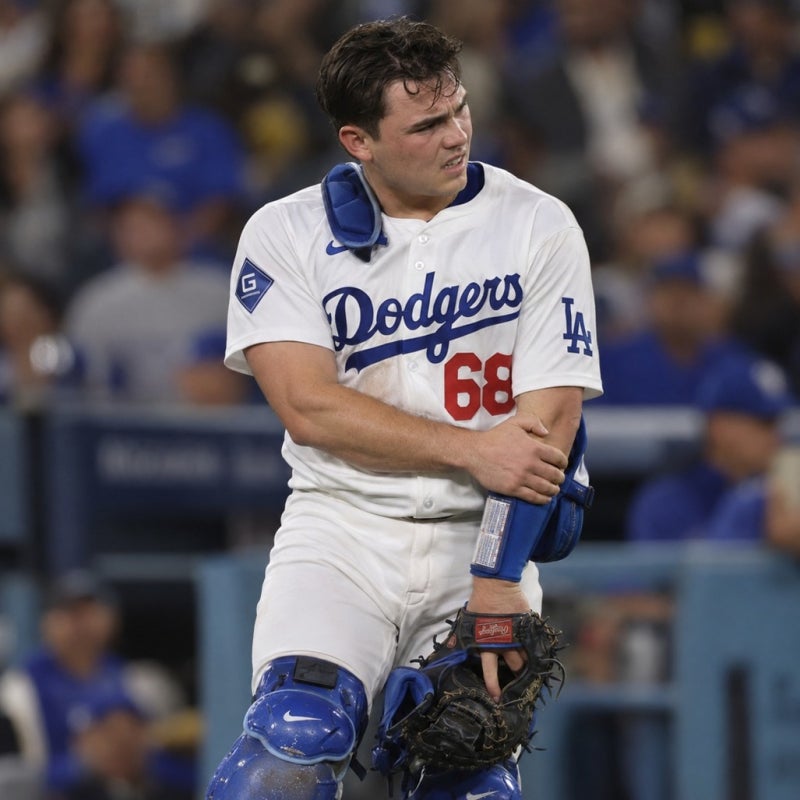 [MLB] 다저스 포수 러싱, 복귀 5일 만에 또 부상자 명단…'타자 전업' 카드 통할까