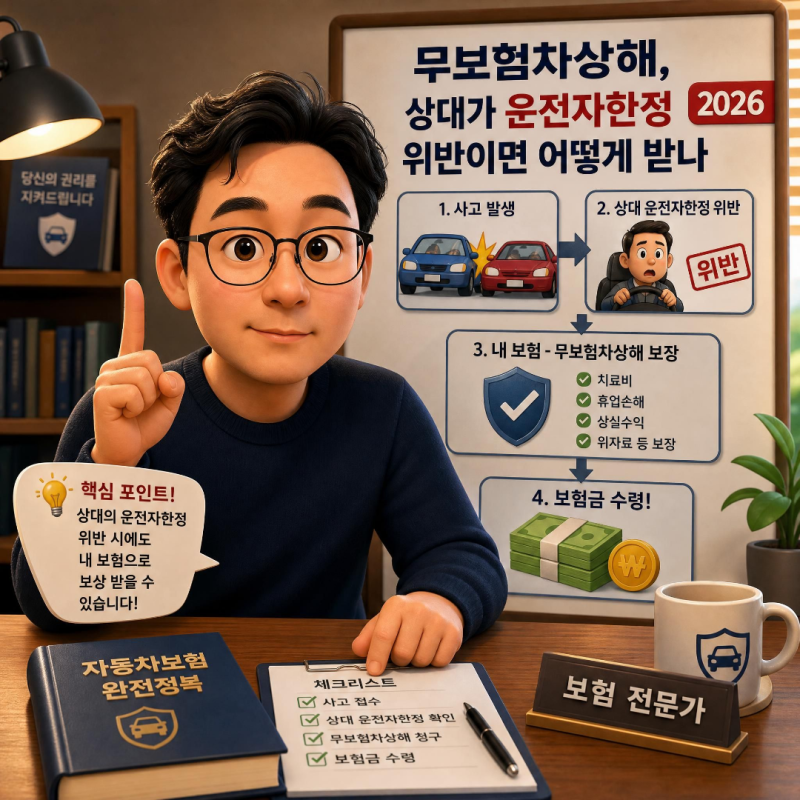 무보험차상해, 상대가 운전자한정 위반이면 어떻게 받나 (2026)