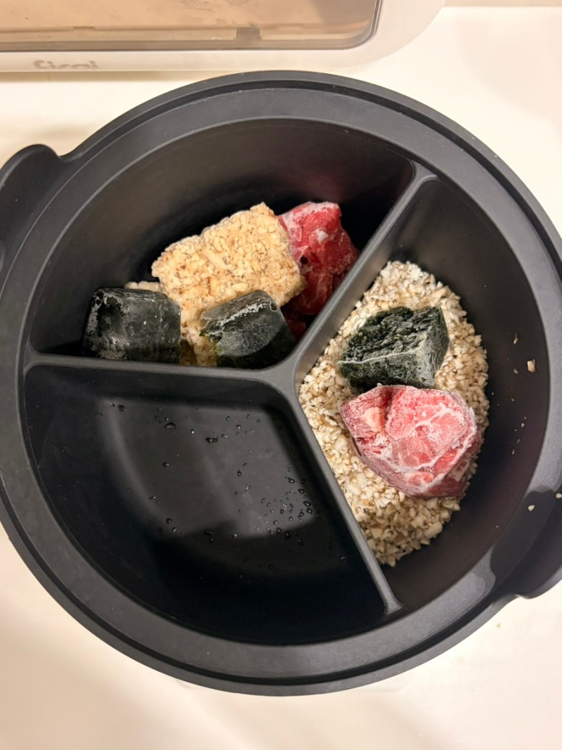 아기 중기 밥솥 이유식 만들기 - 쇠고기 새송이버섯 시금치죽, 쇠고기 미역 표고버섯죽