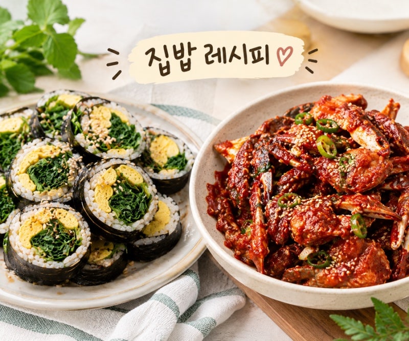 류수영 꽃게무침 & 이정현 참나물김밥｜집에서 만드는 집밥 레시피
