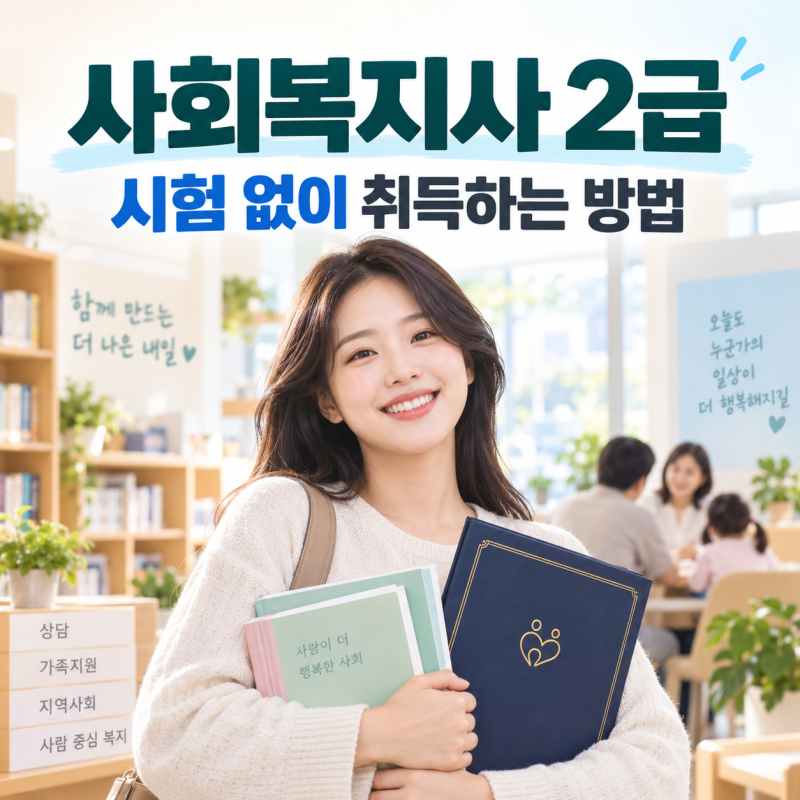 사회복지사2급 시험 없이 취득하려면? 17과목과 실습 기준