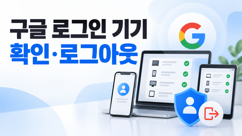 구글 계정 로그인된 기기 확인하고 로그아웃하는 방법