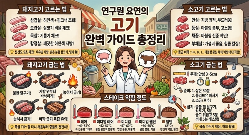 N년째 고기집게 주도권 뺏긴 적 없는 사람의 고기 굽기 총정리