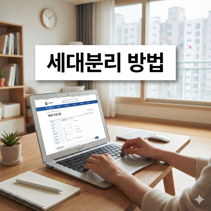 아파트 세대분리·세대주 변경 필요할 때 이 방법으로