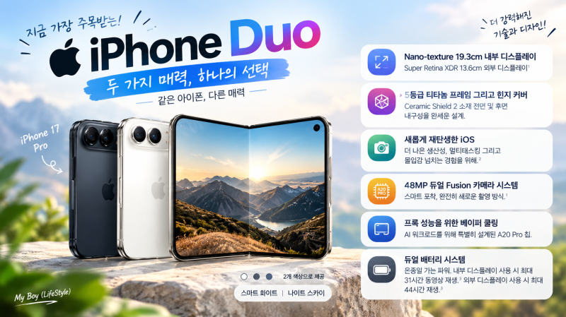 아이폰 듀오(iPhone Duo) 완전 정리 애플 첫 폴더블 스펙·가격·사전예약 총정리