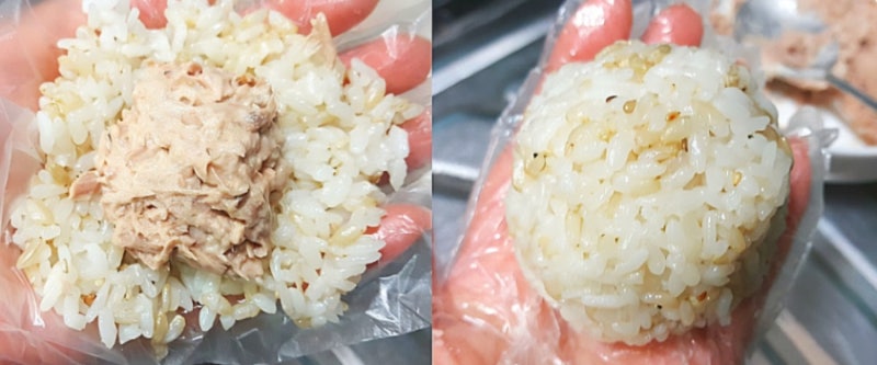 초간단 참치마요 주먹밥 만들기