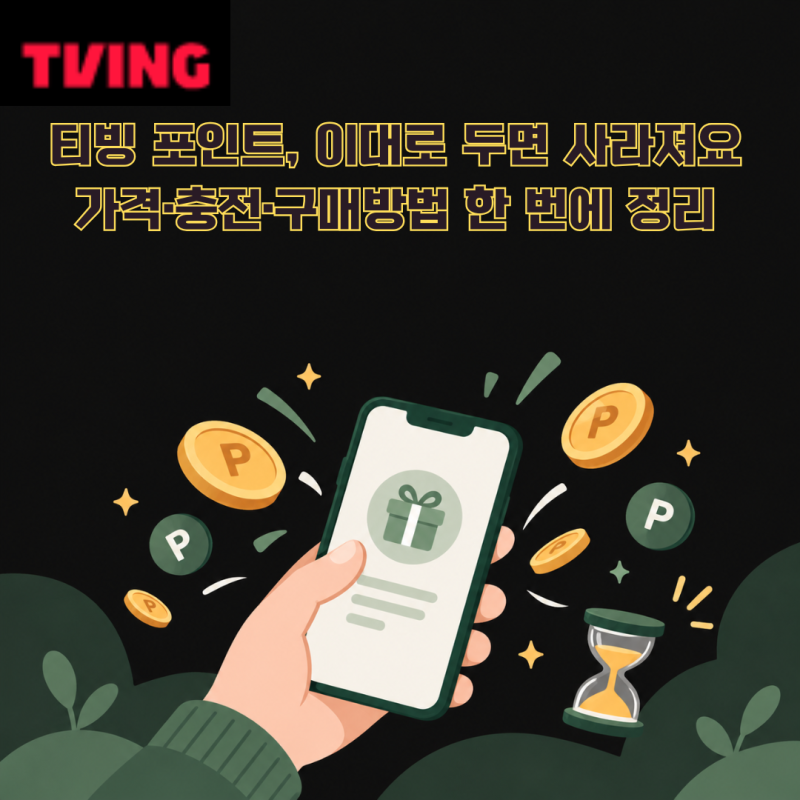 티빙 포인트샵 가격·충전·구매방법, 모르면 포인트 날려요