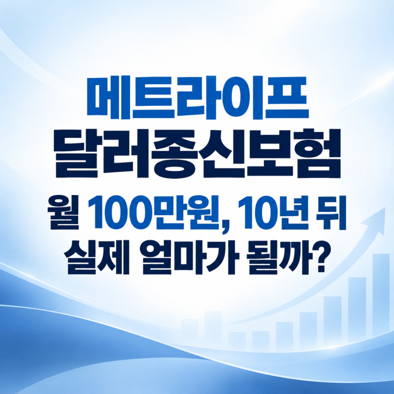 메트라이프 달러종신보험 월 100만원, 10년 뒤 실제 얼마가 될까?