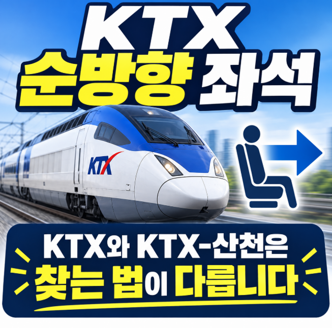 KTX 순방향 좌석 어디? KTX와 KTX-산천은 찾는 법이 다릅니다