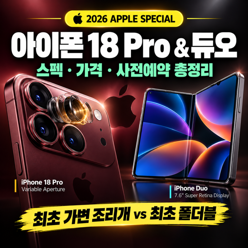 아이폰 18 프로·프로맥스 & 아이폰 듀오 총정리｜스펙·가격·사전예약·출시일 완벽 가이드