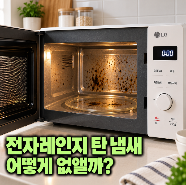 전자레인지 탄 냄새 제거, 냄새가 남았을 때 해결 방법