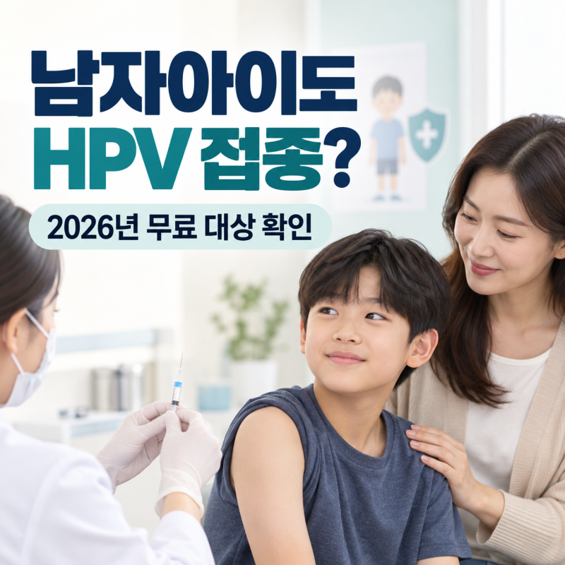 남자아이도 자궁경부암 주사 맞아야 할까? 2026년 남아 무료접종 대상 정리