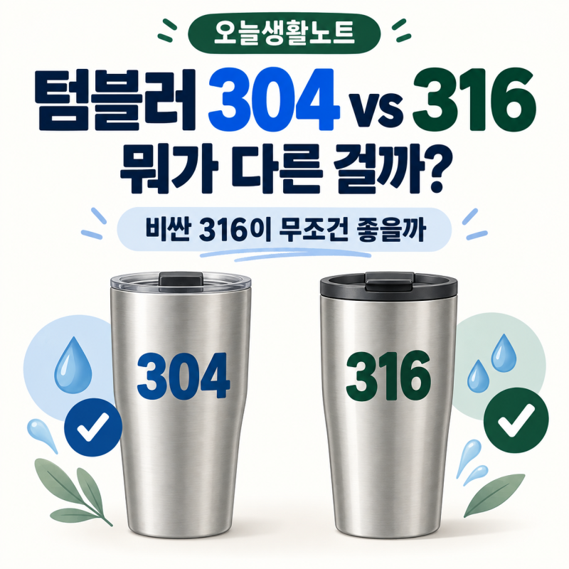 텀블러 스테인리스 304·316 차이, 어떤 걸 골라야 할까?