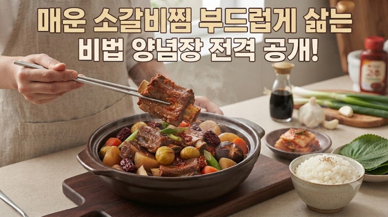 매운 소갈비찜 부드럽게 삶는 비법 양념장 전격 공개