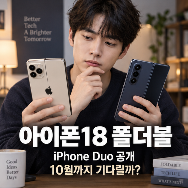 아이폰18 폴더블, iPhone Duo 공개 후 갤럭시 Z 폴드8 대신 기다릴 조건은?