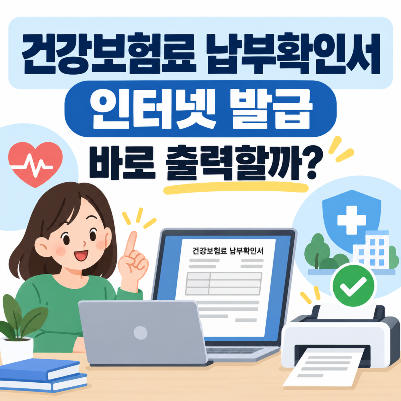 건강보험료 납부확인서 발급, 인터넷으로 바로 출력할 수 있을까?