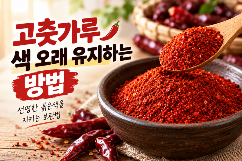 고춧가루 색 오래 유지하는 방법