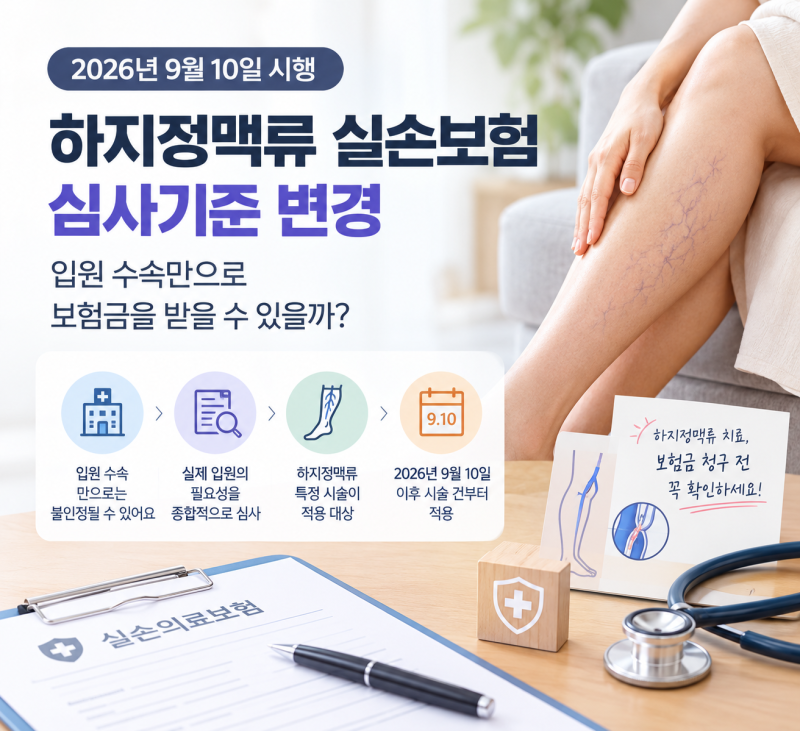 [심사기준] 하지정맥류, 입원했는데 보험금이 안 나올 수 있다고?