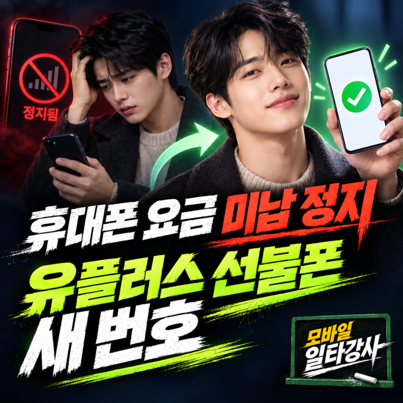 휴대폰 요금 못내서 정지됐다면? 유플러스 선불폰 유심으로 새 번호 개통하기