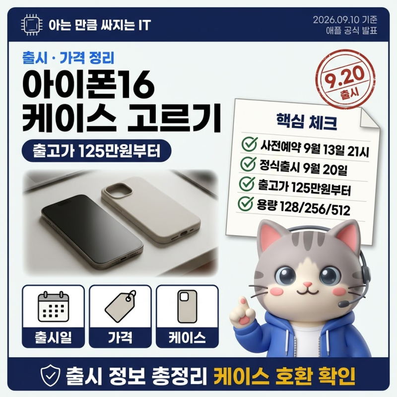 아이폰16케이스 고르기 전 출시일 출고가 자급제 구매까지 정리