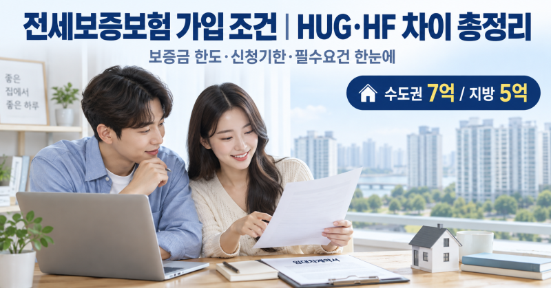 전세보증보험 가입 조건｜HUG·HF 차이 총정리