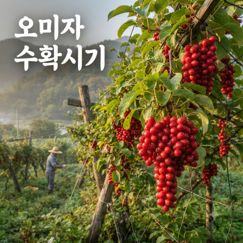 오미자 수확시기 언제가 좋을까? 잘 익은 오미자 구별법과 수확방법
