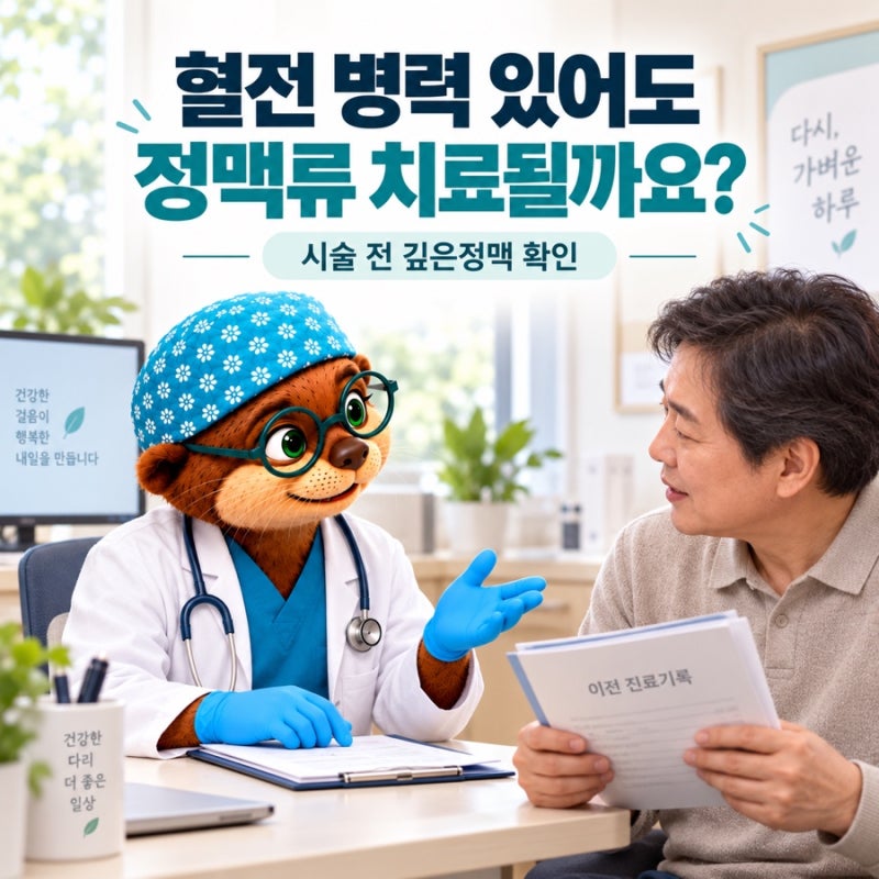 심부정맥혈전증을 앓았는데 하지정맥류 치료해도 되나요?｜시술 전 확인할 기준