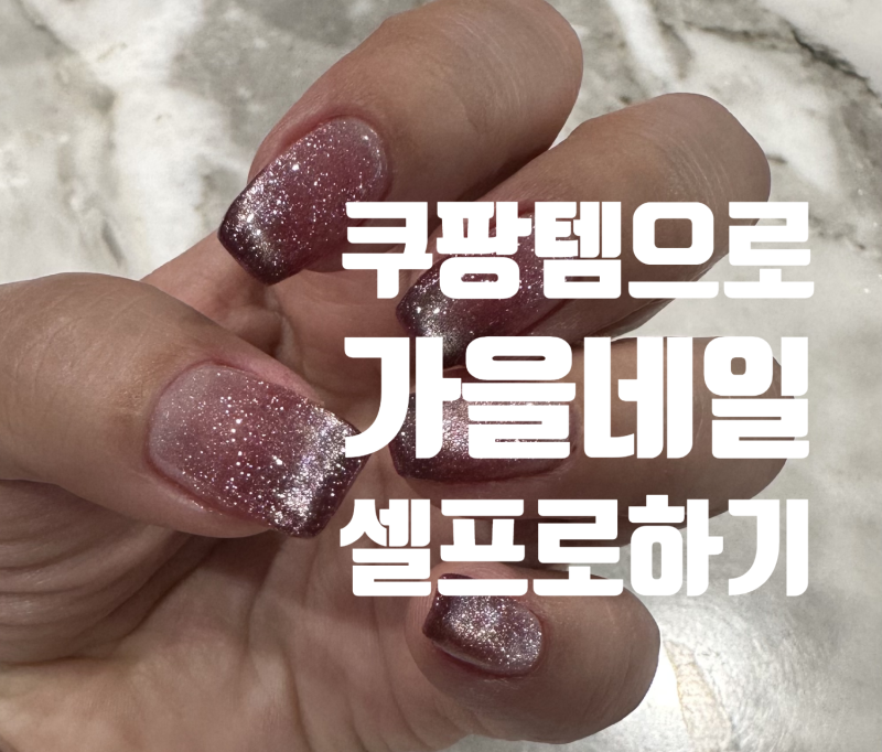 쿠팡템으로 셀프 가을자석네일하기