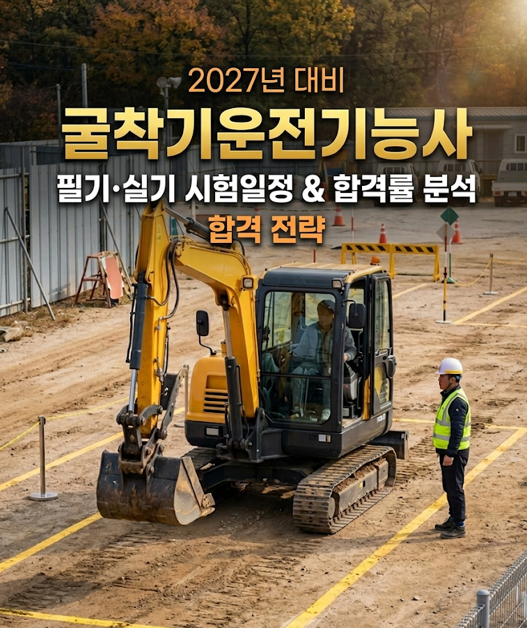 굴착기운전기능사 필기 실기 시험일정과 합격률 분석 2027년 대비 합격 전략