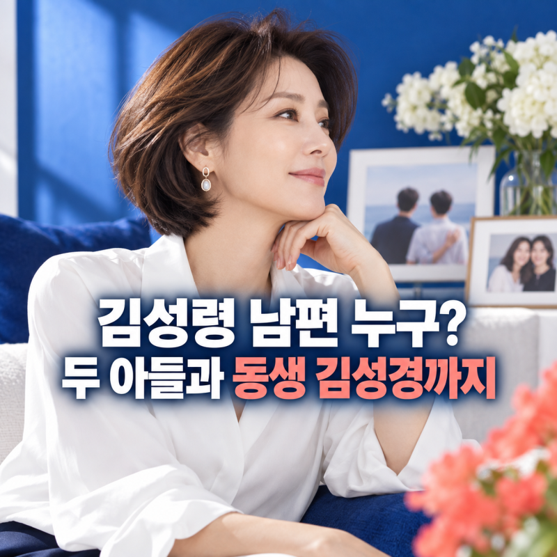 김성령 남편 누구? 두 아들과 동생 김성경까지