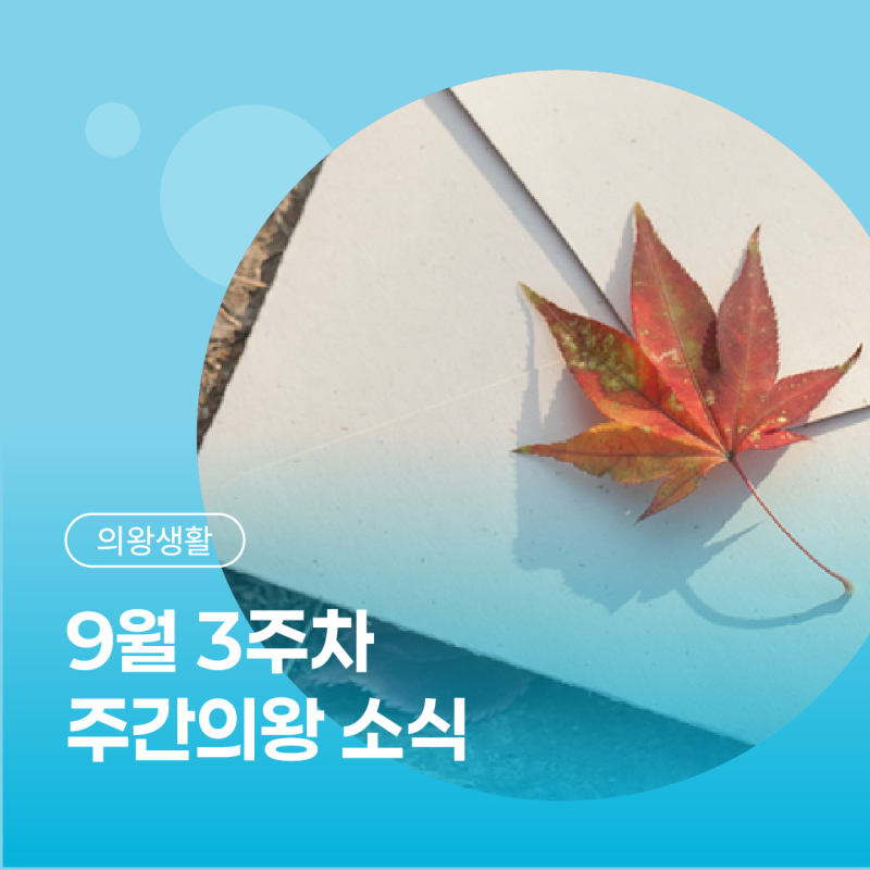 [의왕생활] 주간의왕 - 9월 3주차 의왕 소식 알려드립니다!