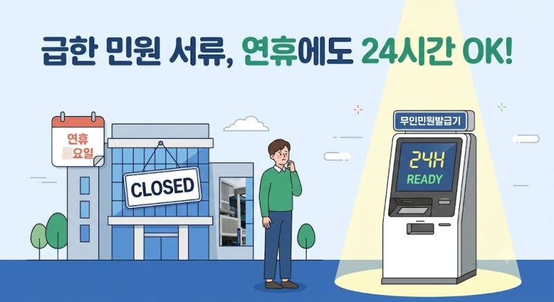 명절 연휴 관공서 쉬는 날, 24시간 무인민원발급기 위치 및 수수료 면제 서류 총정리