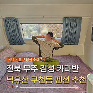 무주 숙소 추천 덕유산 구천동 카라반 글램핑 펜션 가성비 내돈내산 후기