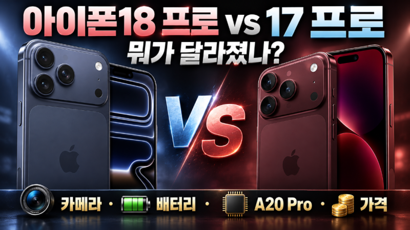 아이폰18 프로 vs 아이폰17 프로 차이｜바꿀 만할까?