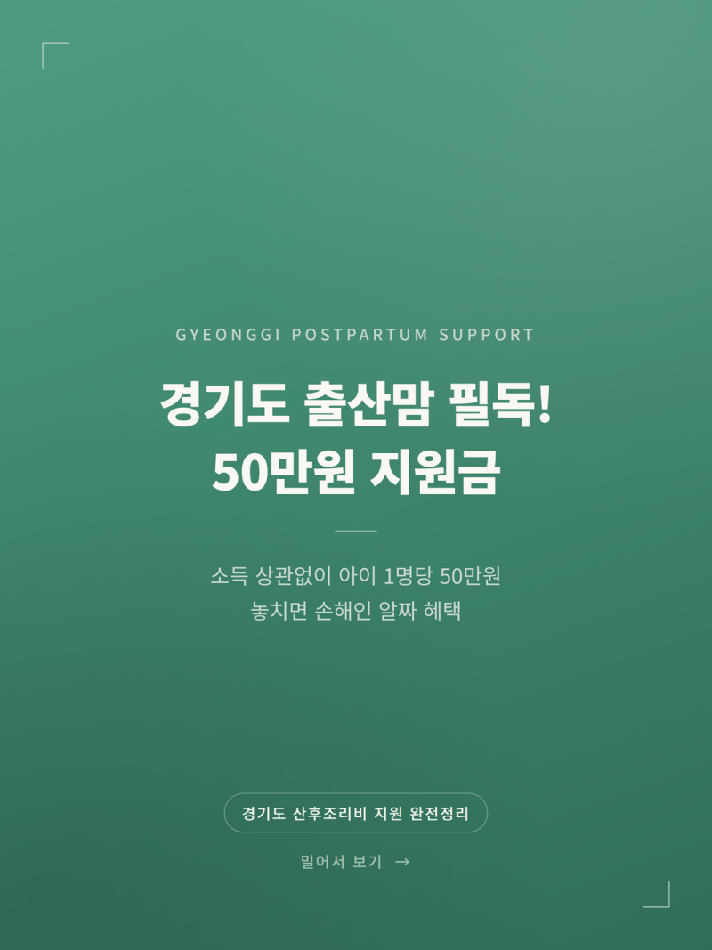 2026 경기도 산후조리비 신청방법 총정리 (+지역화폐 혜택 대상)
