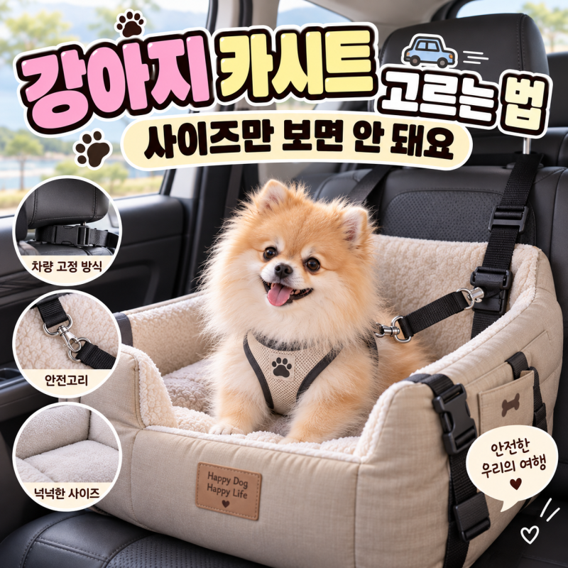 강아지 카시트 고르는 법, 사이즈부터 고정 방식까지 구매 전 체크하세요