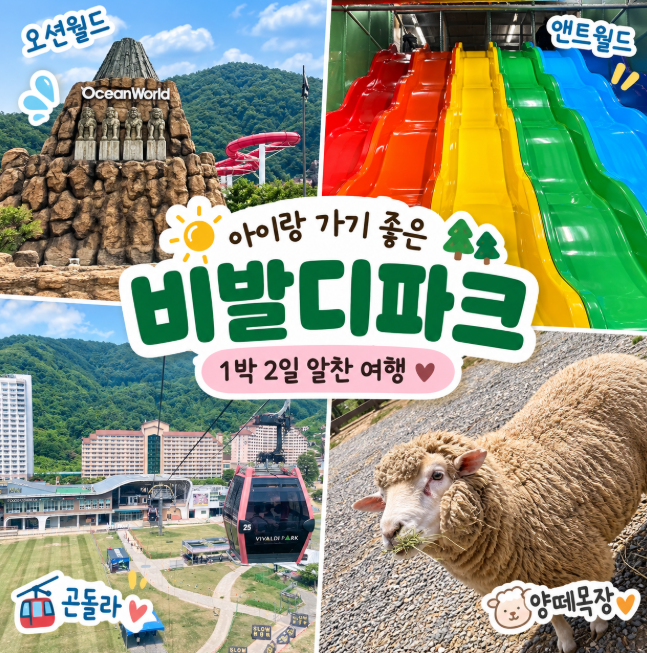 아이랑 1박2일 갓성비 패키지! 홍천 소노벨 비발디파크 오션월드부터 놀거리 총정리!