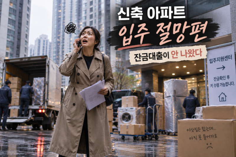 신축 아파트 입주 절망편｜이삿짐은 왔는데 디딤돌대출·잔금대출 실행이 안 됐다