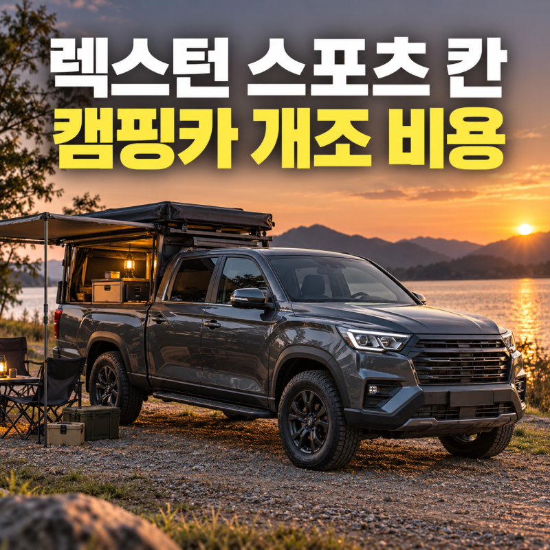 렉스턴 스포츠 칸 캠핑카 개조 비용 얼마일까? 캠핑박스·하드탑·적재함 캠퍼 총정리